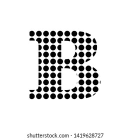 Illustration abstract letter B with dots sign logo design vector 