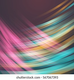 Illustration of Abstract Lightpainting Vector Background. Digital Caligraphy Light Streaks. Vector Neon Disco Light Waves Template