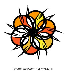 Illustration of abstract line art