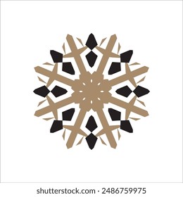 Illustration abstract line art shape star or flower sign logo design vector