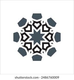 Illustration abstract line art shape star or flower sign logo design vector