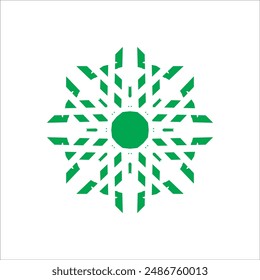 Illustration abstract line art shape star or flower sign logo design vector