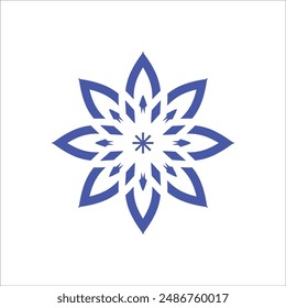 Ilustración abstracta línea arte forma estrella o flor signo logo diseño Vector