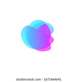 the illustration of abstract liquid of combined blue and pink colour