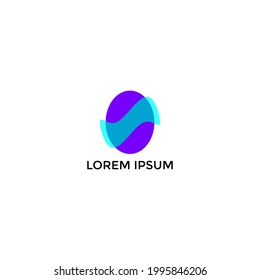 ILLUSTRATION ABSTRACT LOGO CIRCLE DESIGN VECTOR  