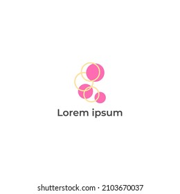 ILLUSTRATION ABSTRACT LOGO CIRCLE DESIGN VECTOR  