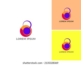 ILLUSTRATION ABSTRACT LOGO CIRCLE TECHNOLOGY DESIGN VECTOR  