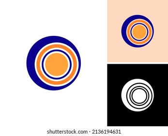 ILLUSTRATION ABSTRACT LOGO CIRCLE TECHNOLOGY DESIGN VECTOR  