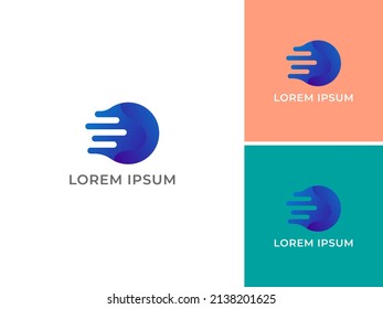 ILLUSTRATION ABSTRACT LOGO CIRCLE TECHNOLOGY DESIGN VECTOR  