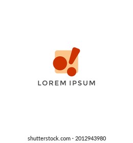 ILLUSTRATION ABSTRACT LOGO SQUARE CIRCLE DESIGN VECTOR  