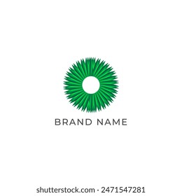 ILUSTRACIÓN NATURALEZA ABSTRACTAS DE HOJAS DE MANDALA. VECTOR DE DISEÑO DEL LOGOTIPO DEL COLOR VERDE DEL GRADIENTE DEL ELEMENTO ECO PARA SU MARCA, NEGOCIO