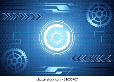ilustración del fondo mecánico abstracto con rueda de cog