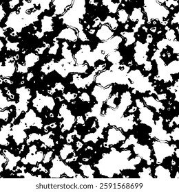 ILLUSTRATION ABSTRACT MESSY GRUNGE BLACK GRAINY TEXTURE ISOLATED ON WHITE BACKGROUND. DISTRESS DIRTY ROUGH MONOCHROME COLOR DESIGN VECTOR