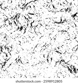ILLUSTRATION ABSTRACT MESSY GRUNGE BLACK GRAINY TEXTURE ISOLATED ON WHITE BACKGROUND. DISTRESS DIRTY ROUGH MONOCHROME COLOR DESIGN VECTOR