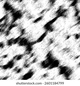 ILLUSTRATION ABSTRACT MESSY GRUNGE BLACK GRAINY TEXTURE ISOLATED ON WHITE BACKGROUND. DISTRESS DIRTY ROUGH MONOCHROME COLOR DESIGN VECTOR