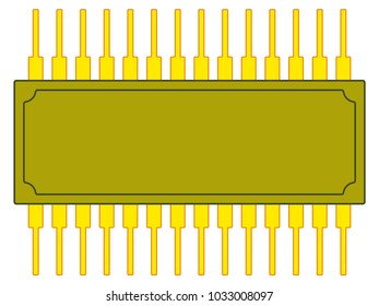 Illustration of the abstract micro chip
