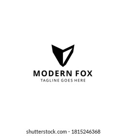 Illustration abstract modern head fox geometric logo design template