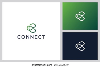 Illustration abstract modern infinity logo design template