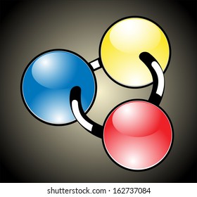 illustration - abstract molecule