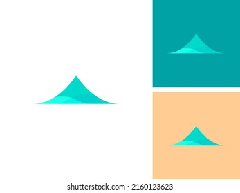 ILUSTRACIÓN MONTAÑA ABSTRACTA VECTOR DE DISEÑO DE LOGOTIPO SENCILLO