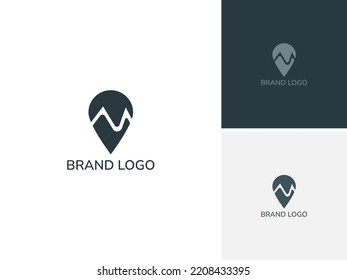 ILLUSTRATION ABSTRACT MOUNTAIN SIMPLE LOGO ICON DESIGN VECTOR