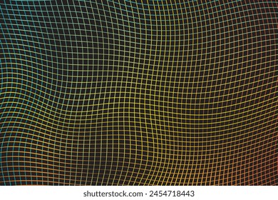 Illustration, Abstract multicolor line on black background.