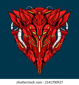 Illustration abstract mural robot design