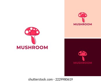 ILLUSTRATION ABSTRACT MUSHROOM LOGO ICON MODERN DESIGN VECTOR