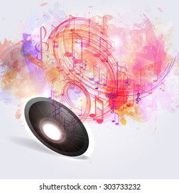 illustration abstract music background