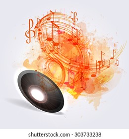 illustration abstract music background