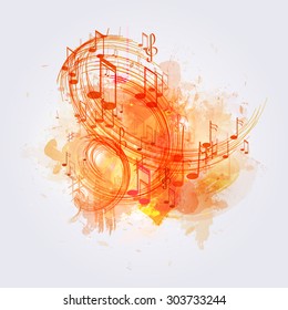 illustration abstract music background