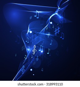 45,874 Musical notes blue background Images, Stock Photos & Vectors ...