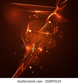 illustration abstract music background