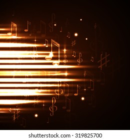 illustration abstract music background