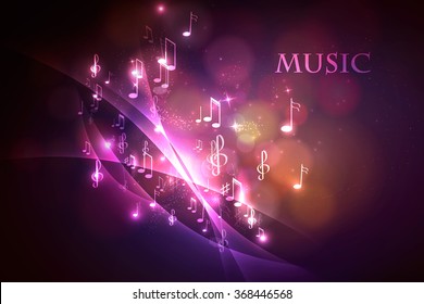 illustration abstract music background