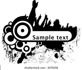 Illustration of an abstract name, title place area