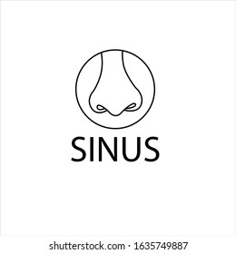 Illustration abstract nose isolated outline icon vector
