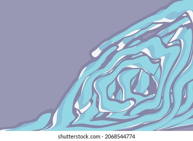 An illustration of abstract oil paint with waving line pattern
