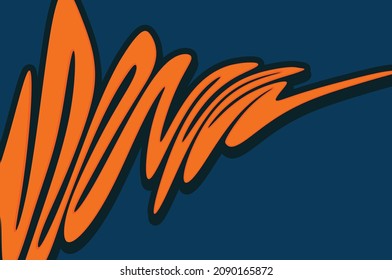 An illustration of abstract oil paint with waving line pattern and some copy space area