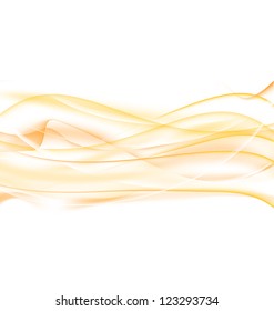 Illustration abstract orange background, wavy design - vector