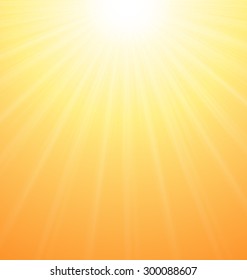 Illustration Abstract Orange Sky Background Sun Rays Vibrant - vector