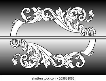 Illustration of abstract ornament with background
