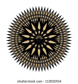Illustration of abstract ornament isolated on white