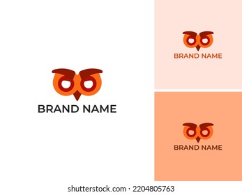 ILLUSTRATION ABSTRACT OWL HEAD SIMPLE LOGO ICON SIMPLE TEMPLATE DESIGN VECTOR GOOD FOR YOUR BRAND