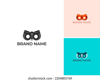 ILLUSTRATION ABSTRACT OWL HEAD SIMPLE LOGO ICON SIMPLE TEMPLATE DESIGN VECTOR GOOD FOR YOUR BRAND