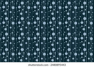Illustration, Abstract pattern of light blue circle with blue line color on deep blue background.