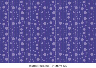 Illustration, Abstract pattern of light violet circle with yellow and red line color on violet background.