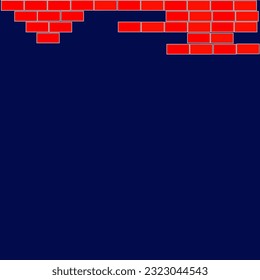 illustration, abstract, pattern, texture of red bricks arrangement