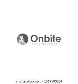 Illustration abstract people doing gymnastic movements logo design