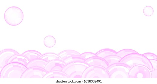 Illustration of the abstract pink bubbles background